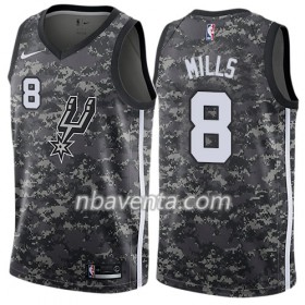 Camiseta Hombre San Antonio Spurs Patty Mills 8 Nike City Edition Negro Swingman